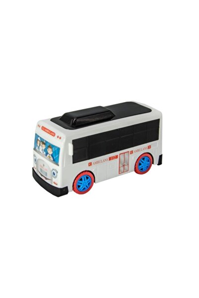 UJ Toys Sesli Ve Işıklı Çarp Dön Sevimli Ambulans-beyaz