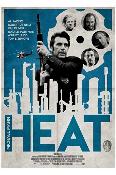 Universal Διακοσμητική Ξύλινη Αφίσα Ταινίας Heat (1995)