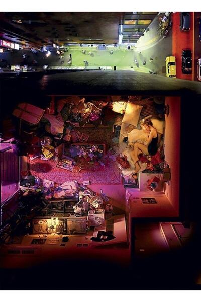 Universal Poster decorativ din lemn cu mesajul „Intră în golul etern”