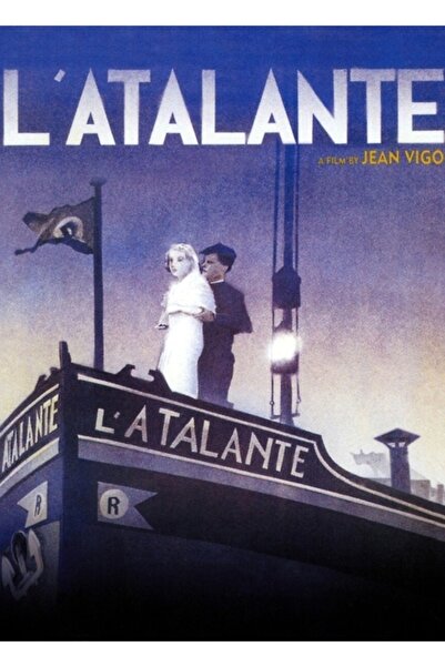 Universal L'atalante. Afiș clasic de film francez. Tablou decorativ din lemn,...