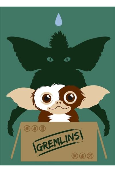 Universal Poster decorativ din lemn Gremlins Gizmo