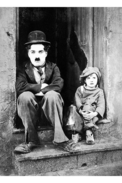 Universal Chaplin - The Kid - Poster decorativ din lemn D21