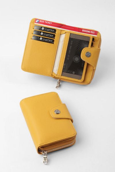 CENGİZ PAKEL Small Size Yellow Women's Wallet