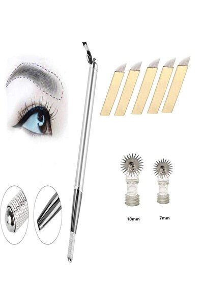 Prime Microblading Kıl Tekniği Microblading Kalemi - 7 Adet Iğneli