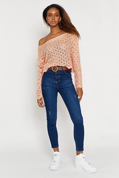 Hopoi Pulover de damă Somon Crop 25094