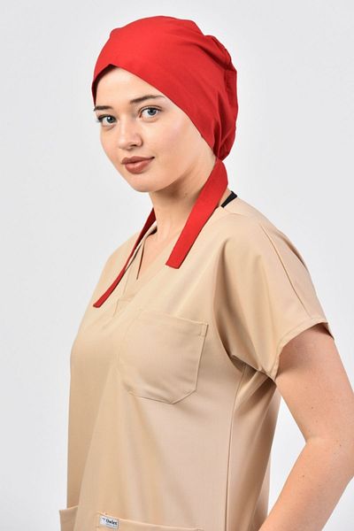 Owlet Medikal غطاء الحجاب الجراحي الأحمر