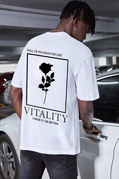 İnsane Minds Vıtalıti Rose Back štampana prevelika majica