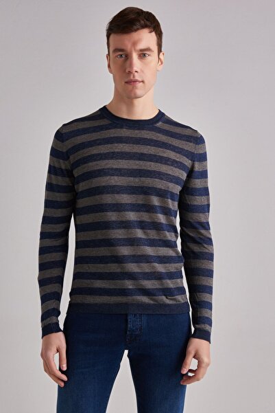 WOOLRICH Linen Men's Crew Neck Sweater