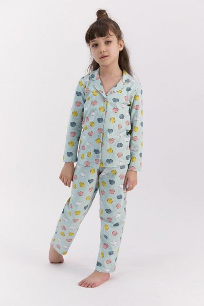 ROLY POLY Hendgehogs Light Mint Girl's Seasonal Shirt Pajama Set