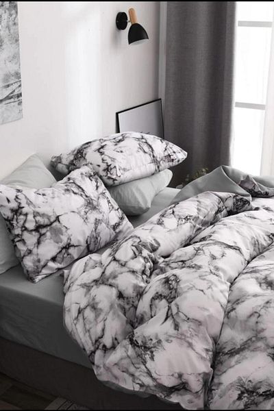 Always Single Double Sided Duvet Cover Set with Elastic Sheet