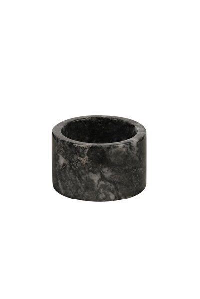 Kenpool Nero Mermer Baharatlık 6x10 Cm Mermer Tuzluk Biberlik Dekoratif Baharatlık Siyah