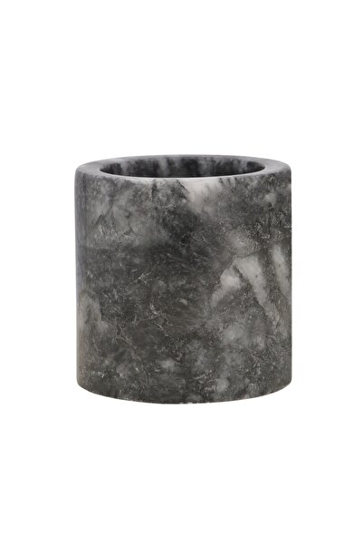 Kenpool Roza Mermer Baharatlık 8x8 Cm Mermer Tuzluk Masaüstü Baharatlık Siyah