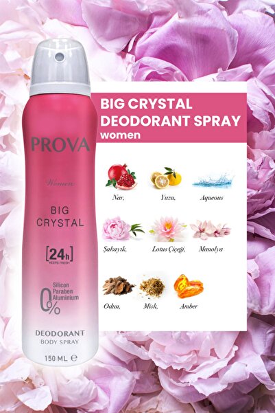 prova Big Crystal Kadın Deodorant 150 ml 6 Adet
