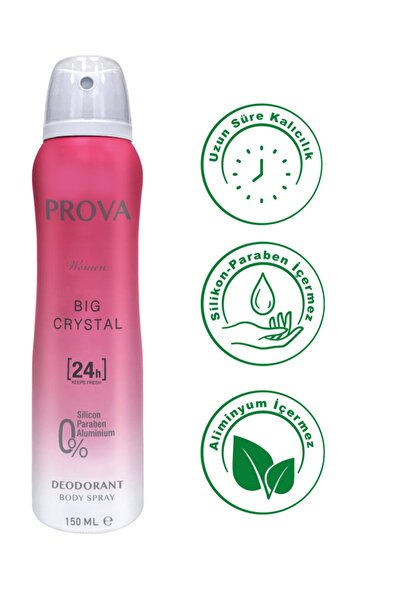 prova Big Crystal Kadın Deodorant 150 ml 6 Adet
