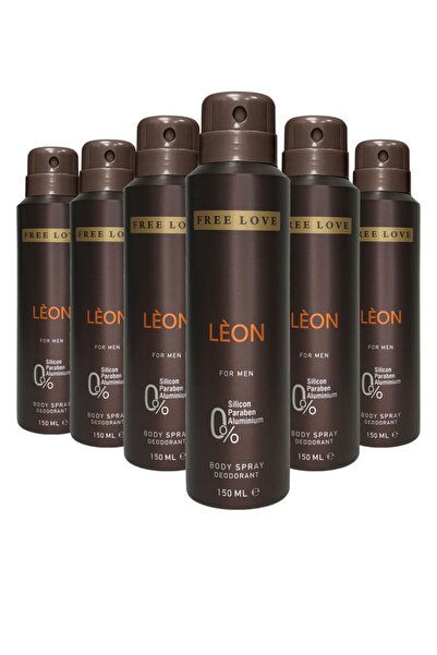 FREE LOVE Leon Erkek Deodorant 150 ml 6 Adet