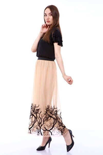 Asees Flok με τύπωμα Ελαστική φούστα από τούλι