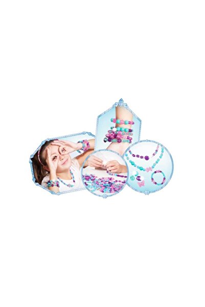 DEDE Frozen Büyük Çanta Kutulu Boncuk Takı Ve Tasarım Seti 03171