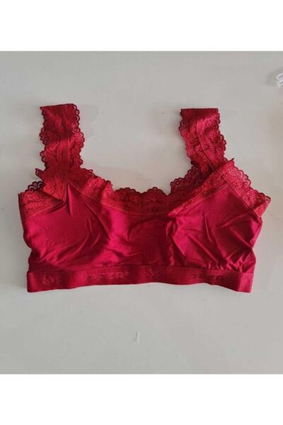 Dondeza Deza Colored Bamboo Pad Thick Strap Lace Model Bustier Crop 5022