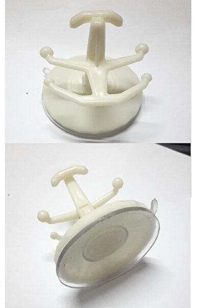 naque 6 Kancalı Çok Amaçlı Güçlü Vantuzlu Topuz Askı Mutfak Banyo Wc Çoklu Askı