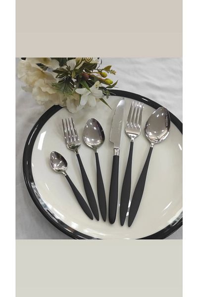 BRONDOFF Carmen 84 Piece Fork Spoon Knife Set for 12 Persons