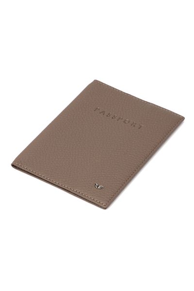 Tergan Beige Leather Unisex Passport Holder 01200B73