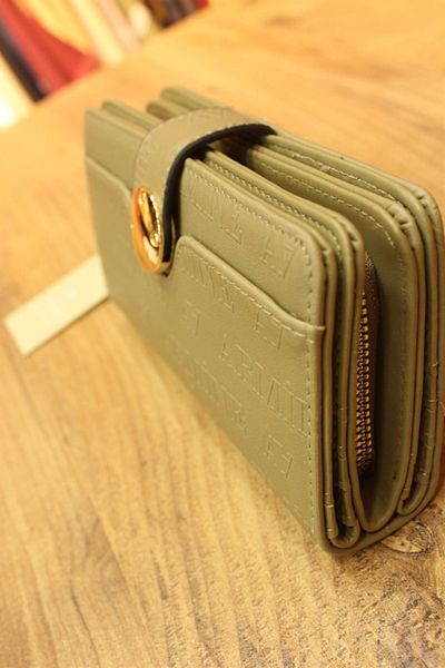 Armine C-04 Women's Wallet & Hand Bag - Khaki Laser