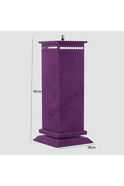 Zeyn Dekor 360° Dönen Bileklik Tesbih Kolye Standı Mor