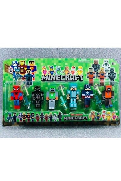 Genel Markalar 12 Parça Minecarft Seti - Avengers Minecraft Seti Mine12