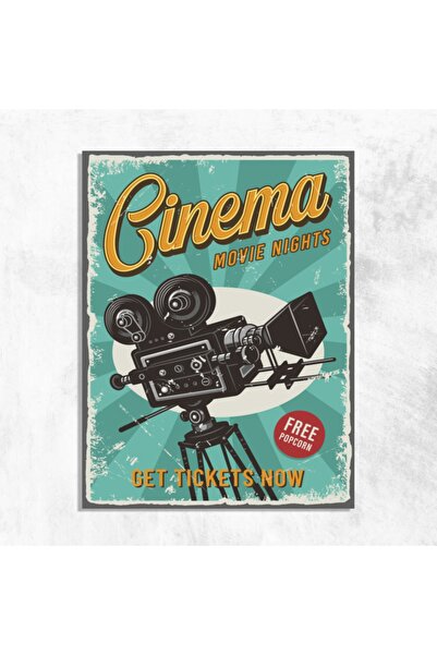 Deephediyem Τραπέζι Ξύλινο MDF Cinema Retro Vintage