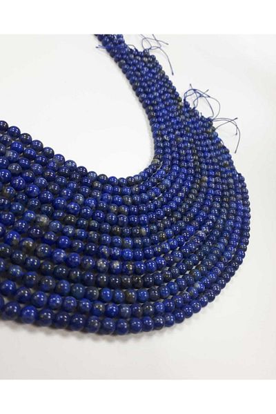 Yüksel Boncuk Σειρά από φυσική πέτρα Lapis Lazuli 6 mm