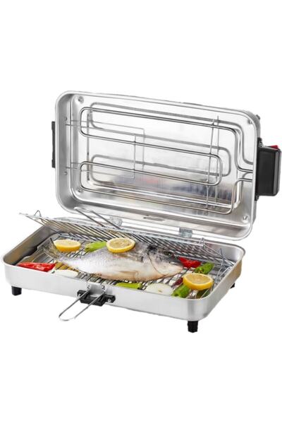 TANER Macro Boy Tnrız1704 Elektrikli Izgara Mangal Barbekü 45*27 Cm - 1300 W