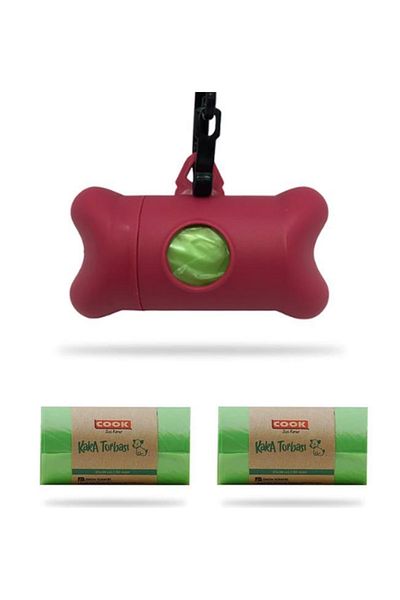 COOK 25X28 cm Pink Poop Bag + 2 Refills