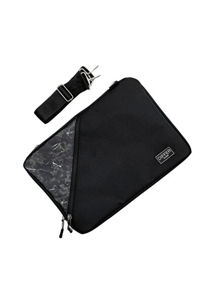 Differ Studio 13-14'' Inch Black-marble Pattern Waterproof/hanging/laptop/macbook/notebook/case/bag