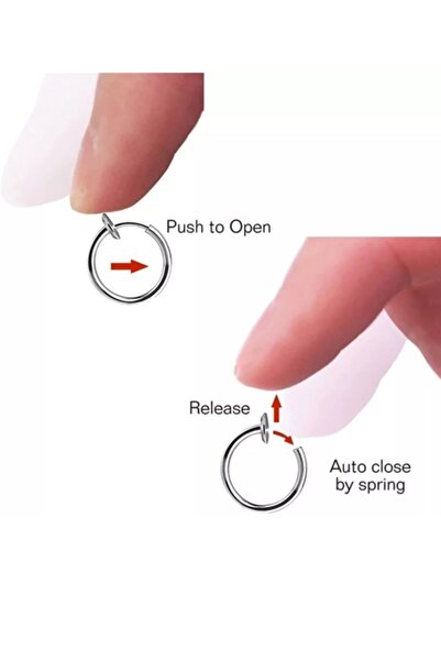 TakıConcept Ikisi Deliksiz Sıkıştırmalı 2'li Kalp Küpe