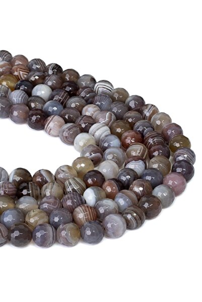 Dünya Doğal Taş 8 мм фасетиран шлифован камък от серията Ботсвана Ахат