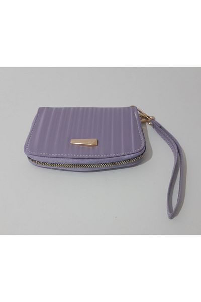 renkli çiçekler Women's Wallet Useful Purple Color Women's Wallet