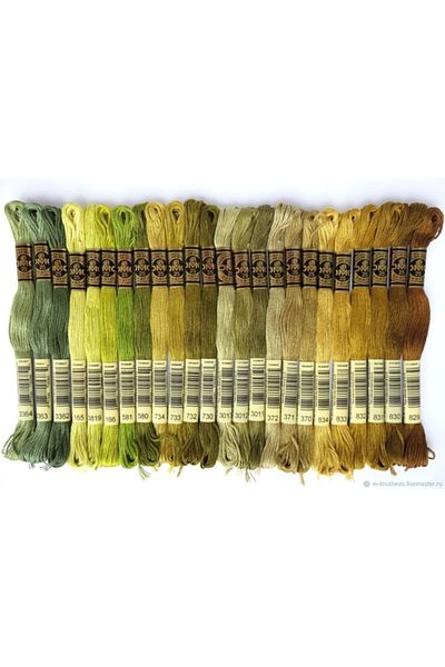 Dmc Muline Yarn Set Khaki Tones 24 Pieces
