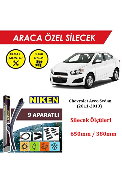 MeyZone Chevrolet Aveo Sedan Ön Cam Silecek Takımı (2011-2013)