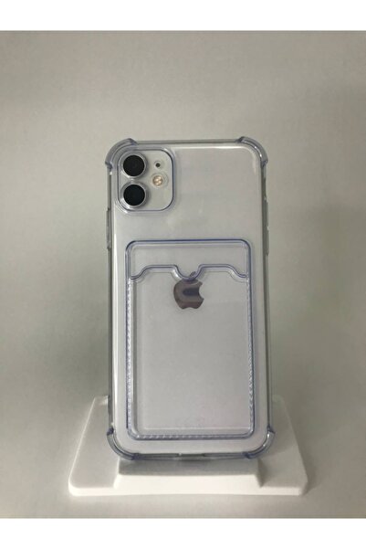 Iphone 11 Şeffaf Kartlıklı Kılıf
