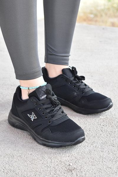 XStep Negru - Pantofi sport ortopedici cu talpă ultra ușoară, mers zilnic, alergare
