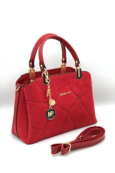 mıchael polo Geantă roșie de umăr pentru femei