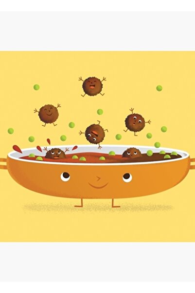 Universal Chiftele! Tablou decorativ din lemn, tip poster