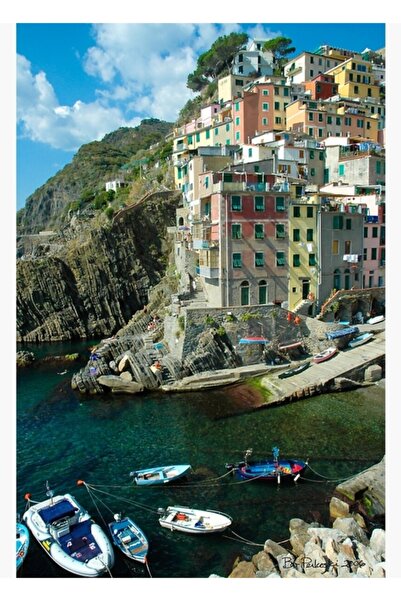 Universal Cinque Terre - Riomaggiore, Italija Slikanje Drveni poster Dekorativni