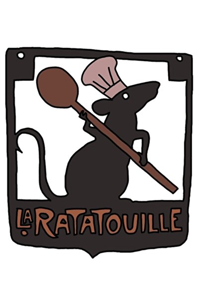 Universal Πινακίδα La Ratatouille - Ξύλινη Διακοσμητική Αφίσα Ζωγραφικής Ρατα...