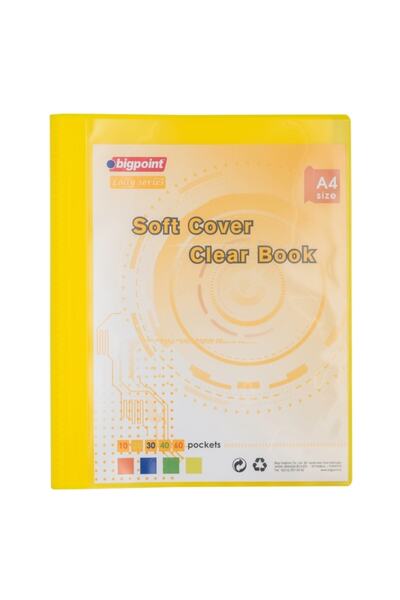 Bigpoint Lolly Series Soft Presentation File with Pockets 20 Pieces Yellow