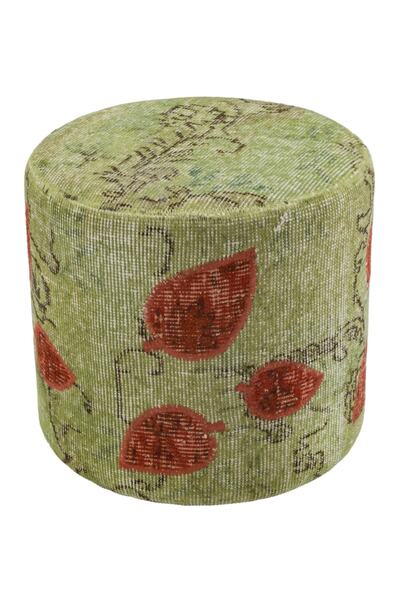 Grandhedefhalı Özel El Yapimı Fıstık Yeşilı Rengı Puf 40x40 Cm