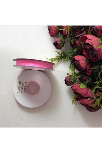 Nazar 1 cm 25 Meters Pink Organza Ribbon Baby Magnet Ornament, Wedding, Birthday, Hobby Ornaments – Ribbon