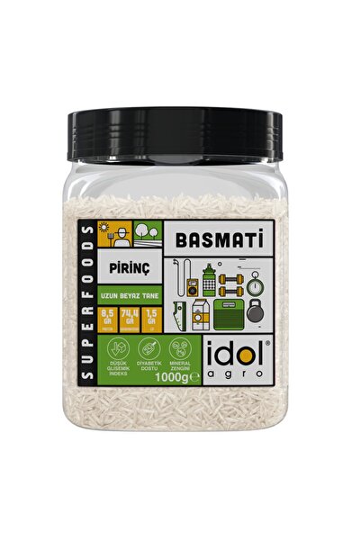 idolagro Basmati Pirinç - 1000 gr - Superfoods - Yapışmaz Aromatik Uzun Tane