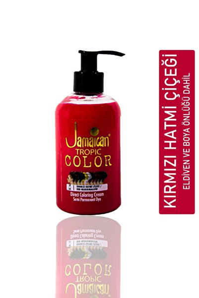 Jamaican Jean's Color Saç Boya Önlük Ve Eldivenli Kırmızı Hatmi Çiçeği Hedepa...