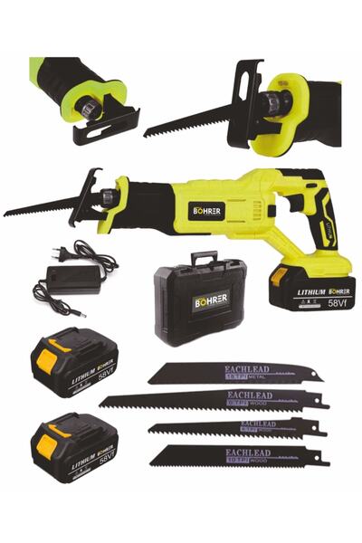 BÖHRER Pross 258vf 5ah Amper Bruhless Çift Akülü Profesyonel Akülü Tilki Kuyr...